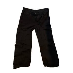 No Label Black Denim Cargo Pants/Jeans Mens 34x28